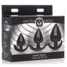 Master Series Lot de 3 plugs Spades Noir